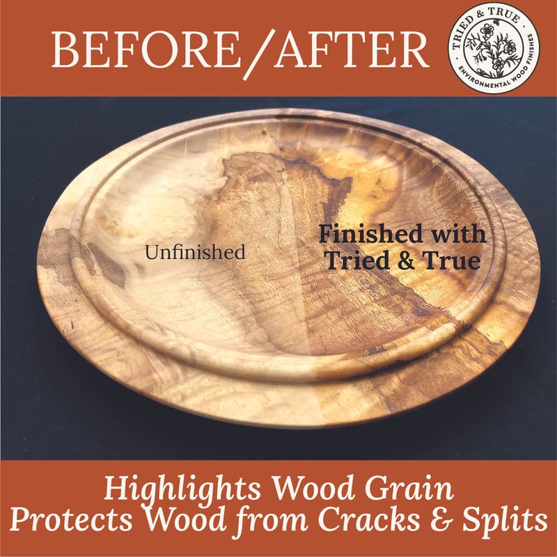 Tried & True Original Wood Finish setup for quick wood care session.