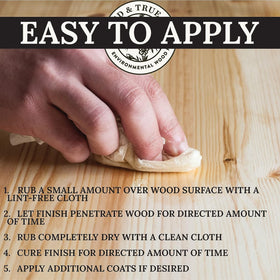 Rustic cabinet with Tried & True Danish Oil highlighting food-safe properties