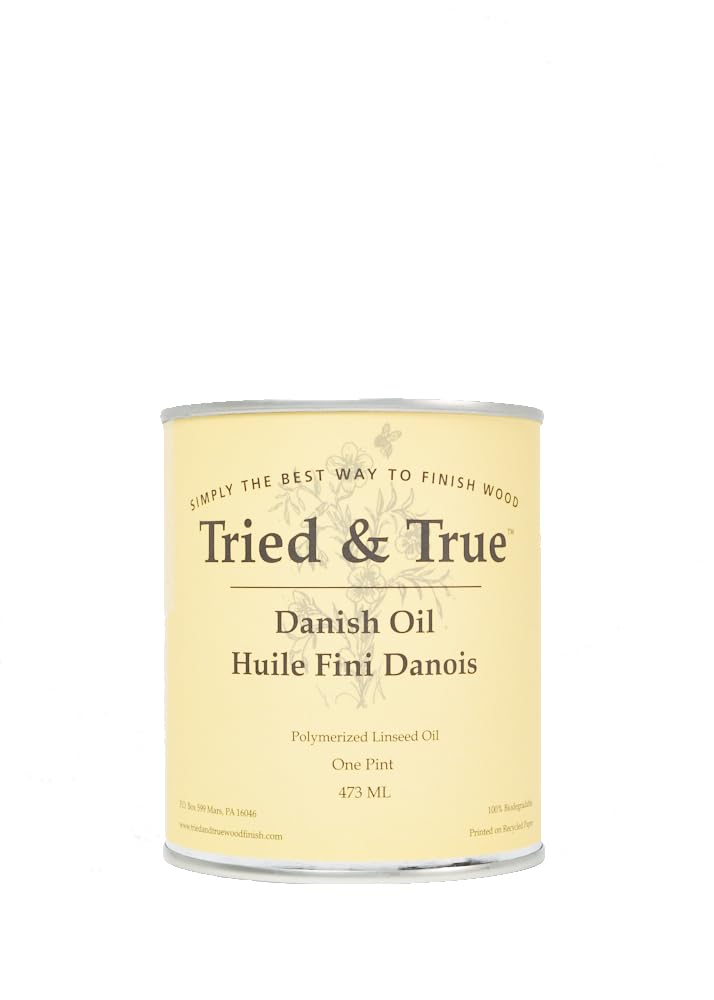 Tried & True Danish Oil pour shows fast penetration into bare wood for priming