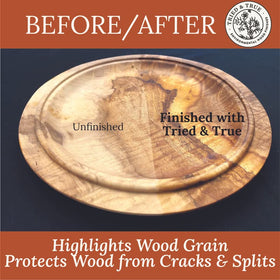 Buffing dried Tried & True finish to reveal a durable, warm glow.