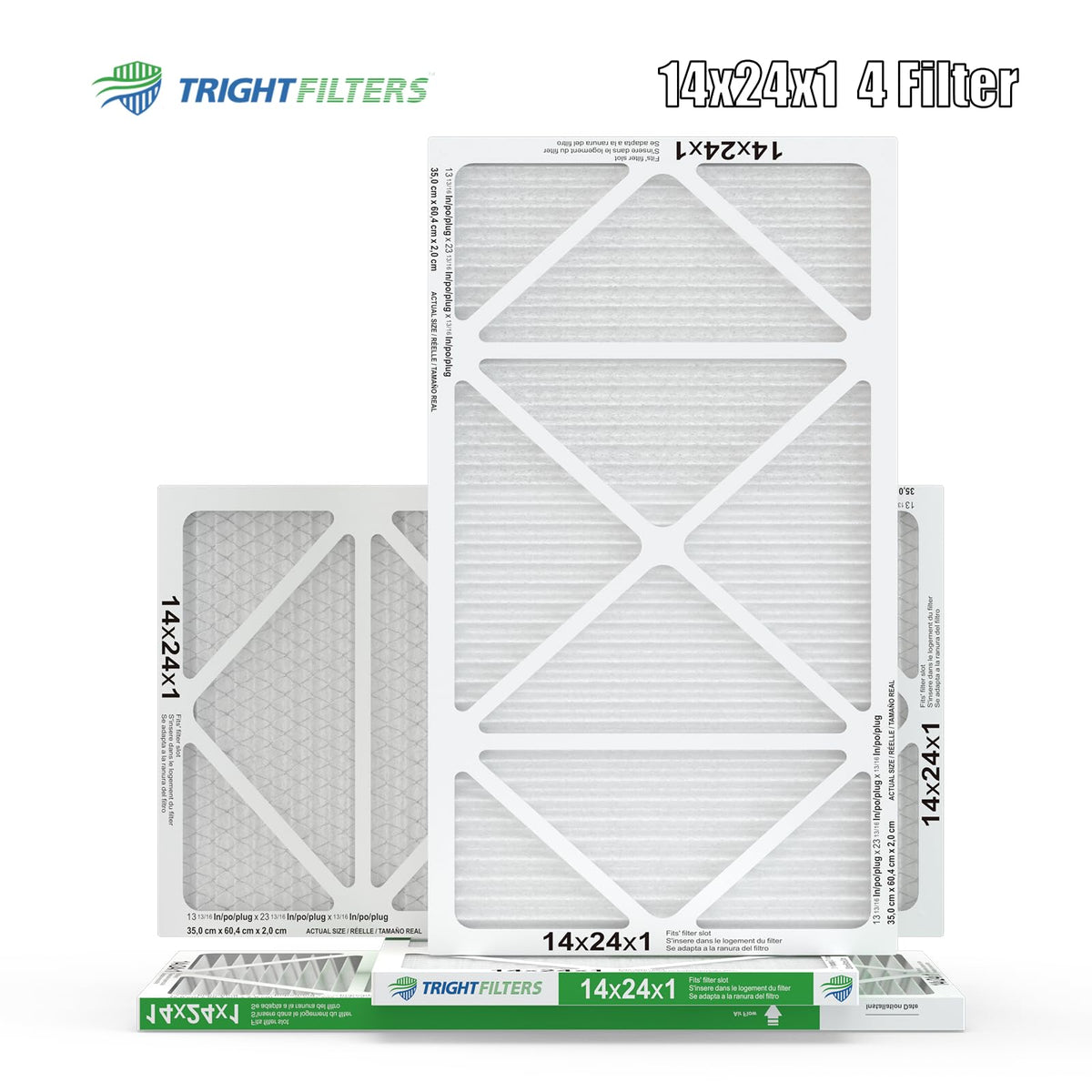 TRIGHTFILTERS 14x24x1 quiet operation visual reference on filter