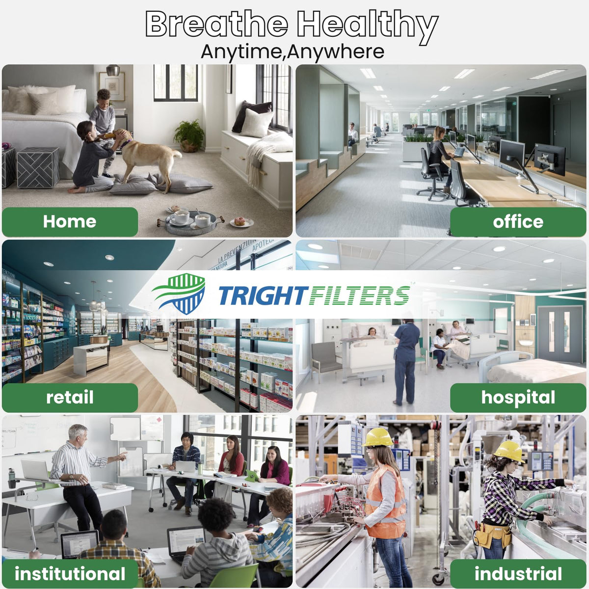 TRIGHTFILTERS compact-air-filter-design close-up emphasizes space-saving profile.