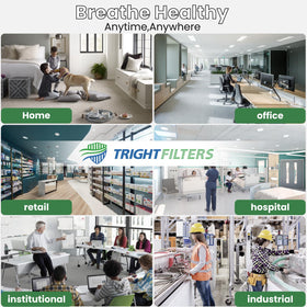 TRIGHTFILTERS compact-air-filter-design close-up emphasizes space-saving profile.