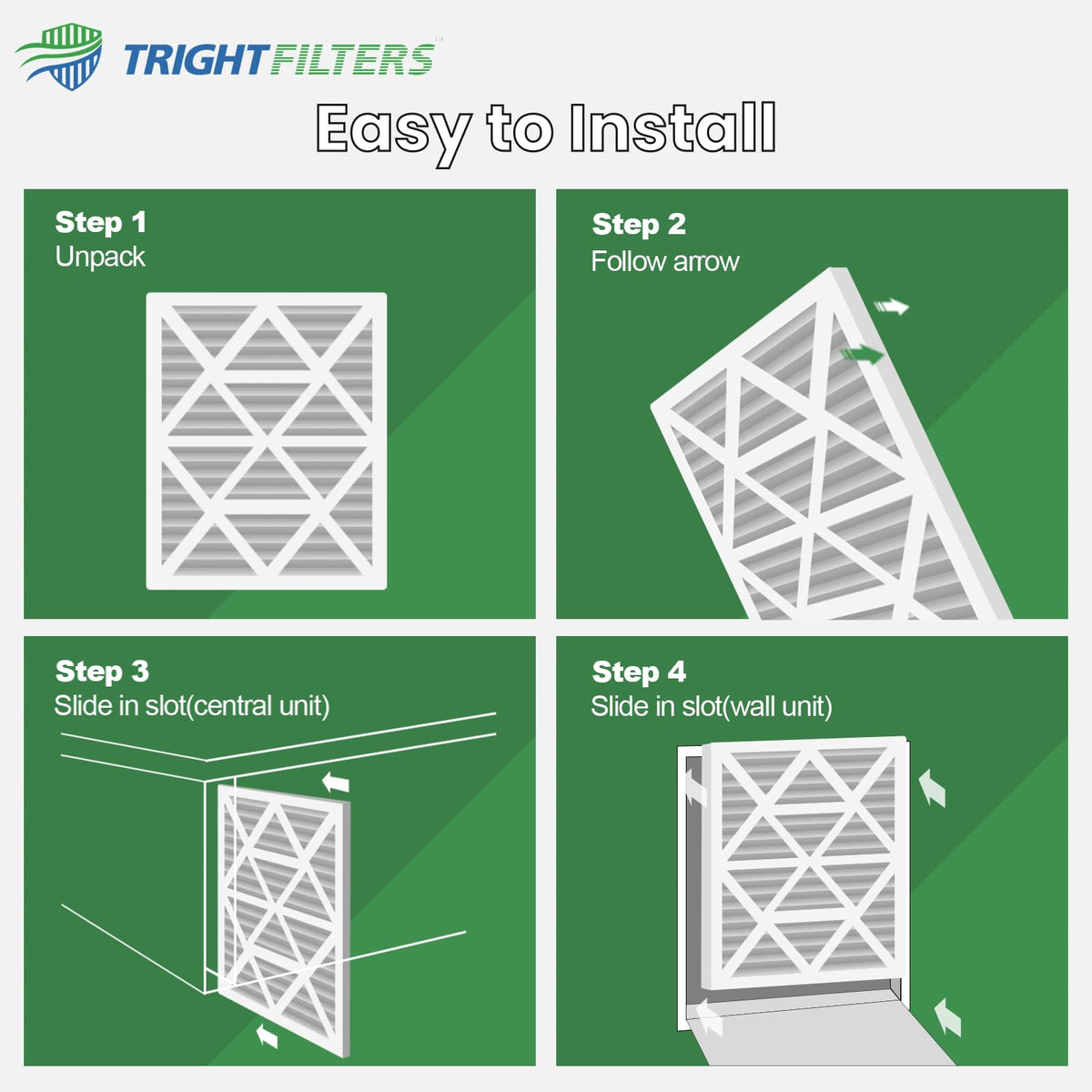 TRIGHTFILTERS easy-install-swap guides straightforward replacement process.