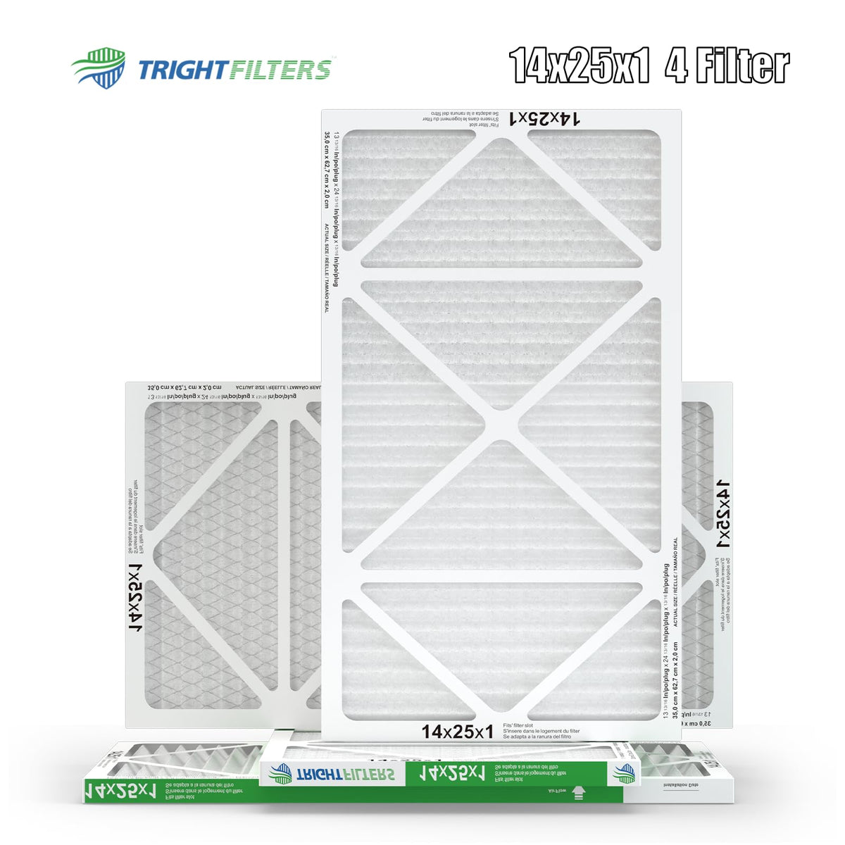 TRIGHTFILTERS four-pack ready for your HVAC.