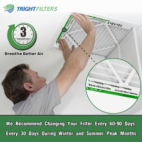 TRIGHTFILTERS front-view-filter-pack arranged for replacement in HVAC units.