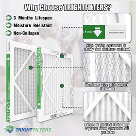 TRIGHTFILTERS furnace-filter-front-view showcases sturdy design and fit.