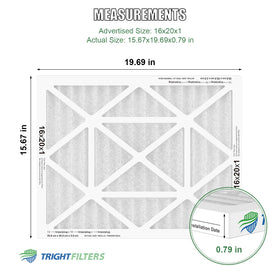TRIGHTFILTERS MERV8 pleated design provides higher filtration efficiency for cleaner indoor air.