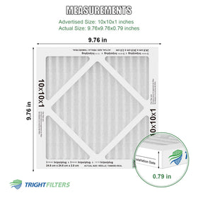 TRIGHTFILTERS MERV 8 pleated close-up highlights dense pleats for improved airflow.