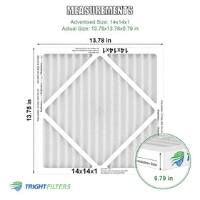 TRIGHTFILTERS MERV 8 pleated design highlights high-efficiency airflow.