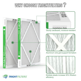 TRIGHTFILTERS 14x14x1 filter captures particles with cleaner air in mind.