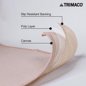 Absorbent canvas layer of Trimaco Stay Put Canvas Plus drop cloth catching spills