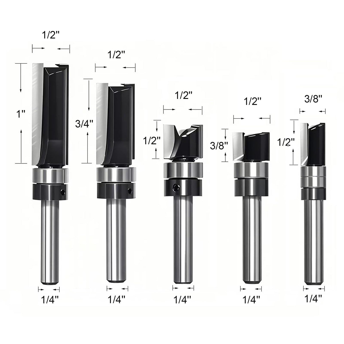 TRIMTWOL carbide-tipped bit with inserts for smooth, durable edge cuts.
