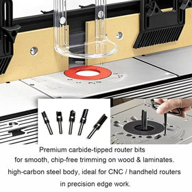 TRIMTWOL pattern router bit ideal for engraving and precise edge trimming.
