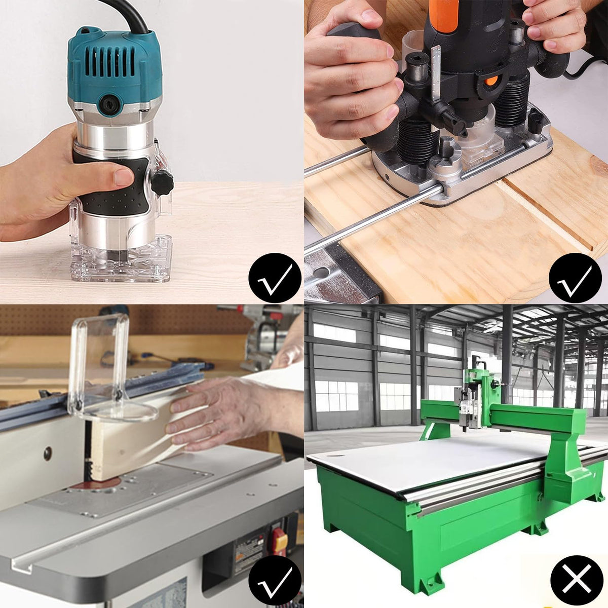 TRIMTWOL compatible with CNC and handheld routers for flexible workflow.