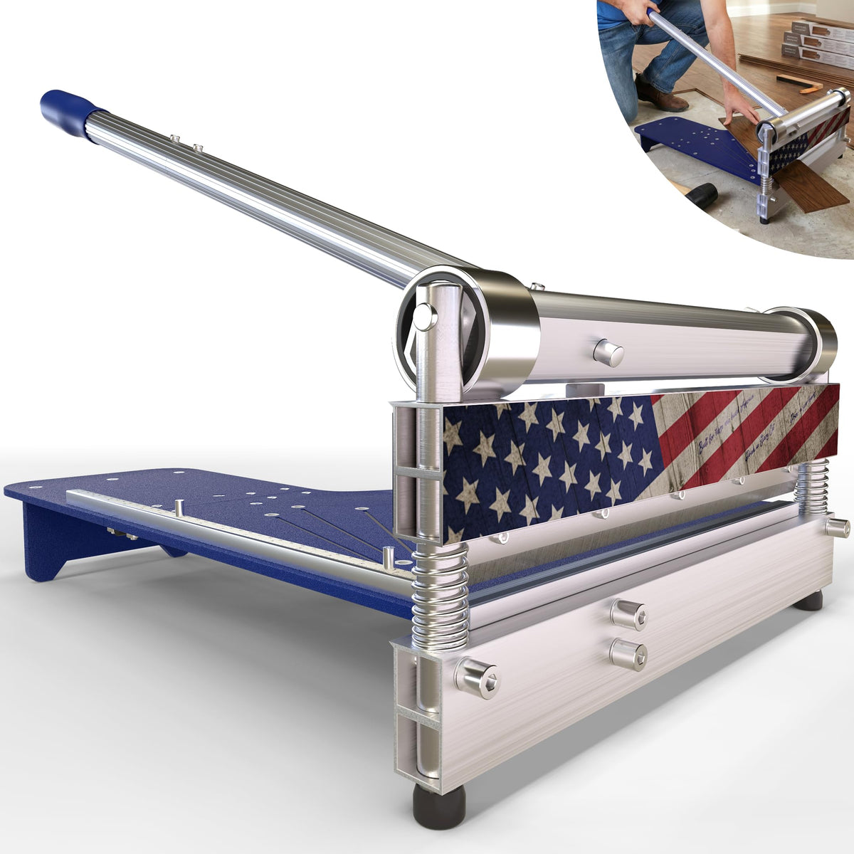 TRIMZOR 13-inch cutter blade for precise vinyl plank cuts with minimal chipping.