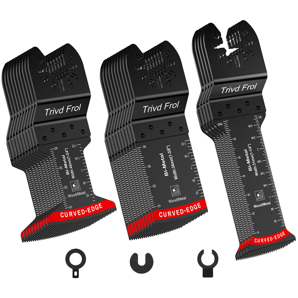 Trivd Frol 25-piece bi-metal blades pack for versatile wood and metal cutting.