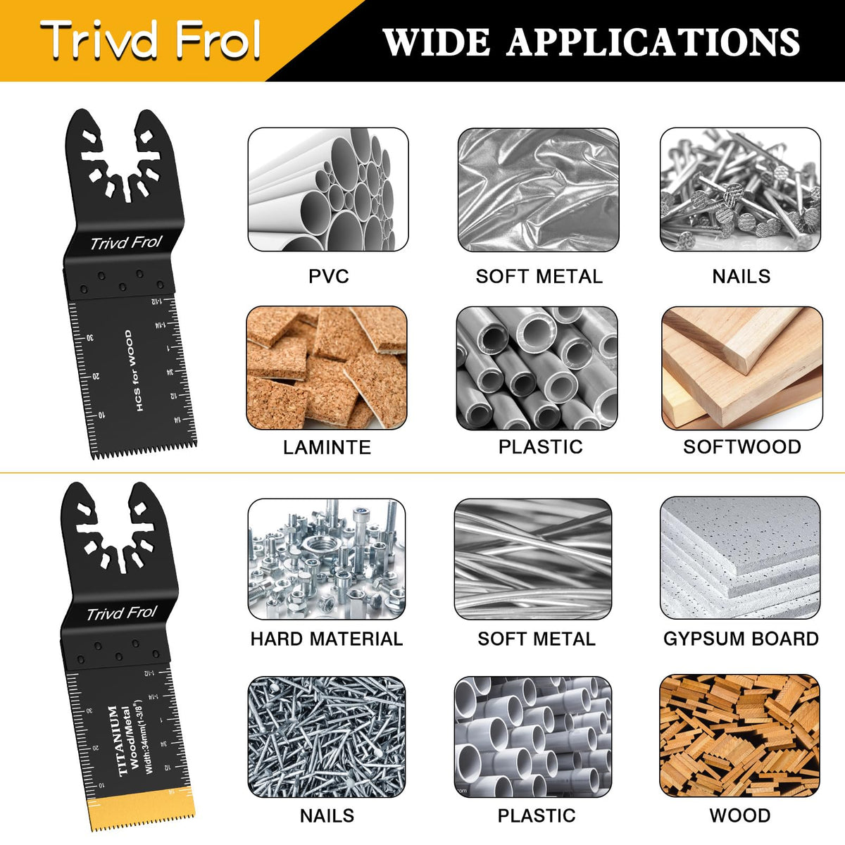 Trivd Frol alloy steel construction ensures rigidity and durability.