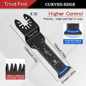 Trivd Frol bi-metal teeth blade cuts wood and metal durably