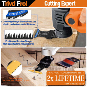 Trivd Frol triple-ground Japanese teeth blades for clean surfaces.