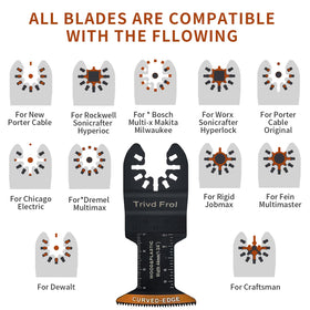 Trivd Frol universal compatibility fits many popular oscillating tools.