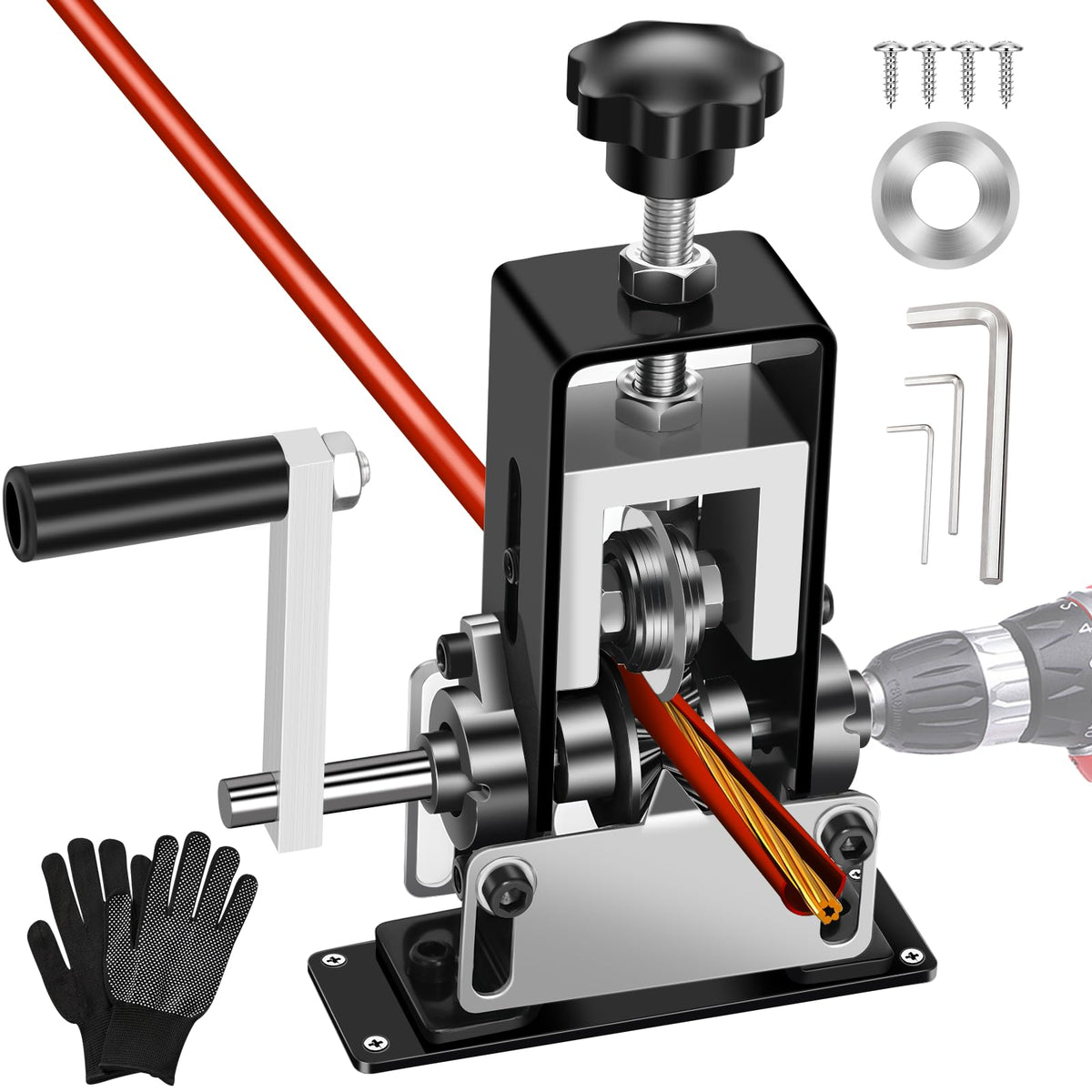 Trivd Frol wire-stripper front view enables quick, clean stripping