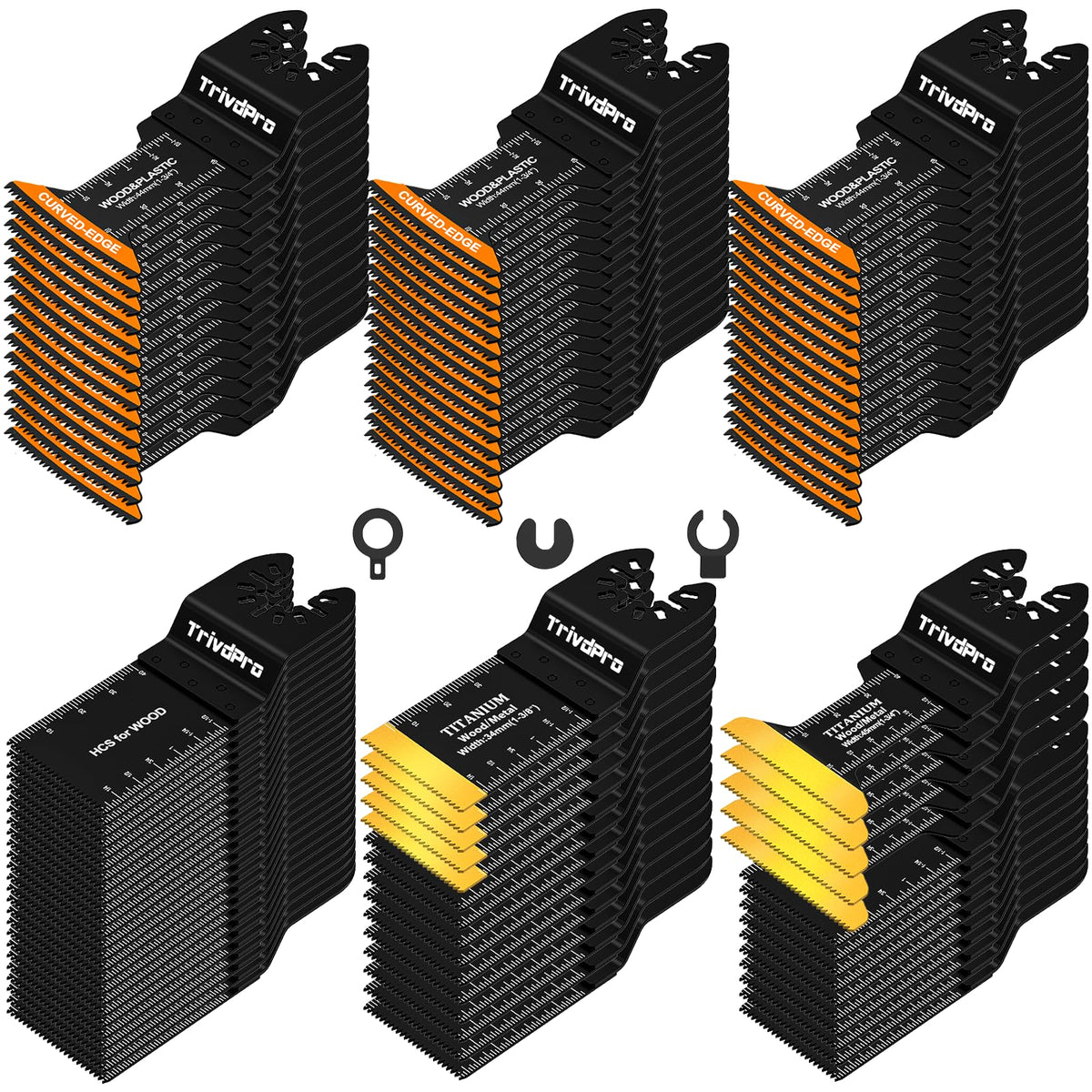 TrivdPro 100pcs multitool blades kit for versatile cutting tasks