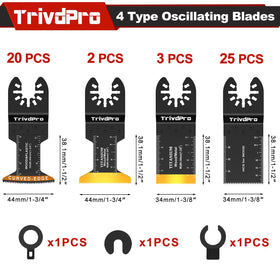 TrivdPro titanium blades 1-3/8 inch provide durable cuts for tough materials