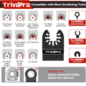 TrivdPro universal oscillating tool blades compatible with major brands