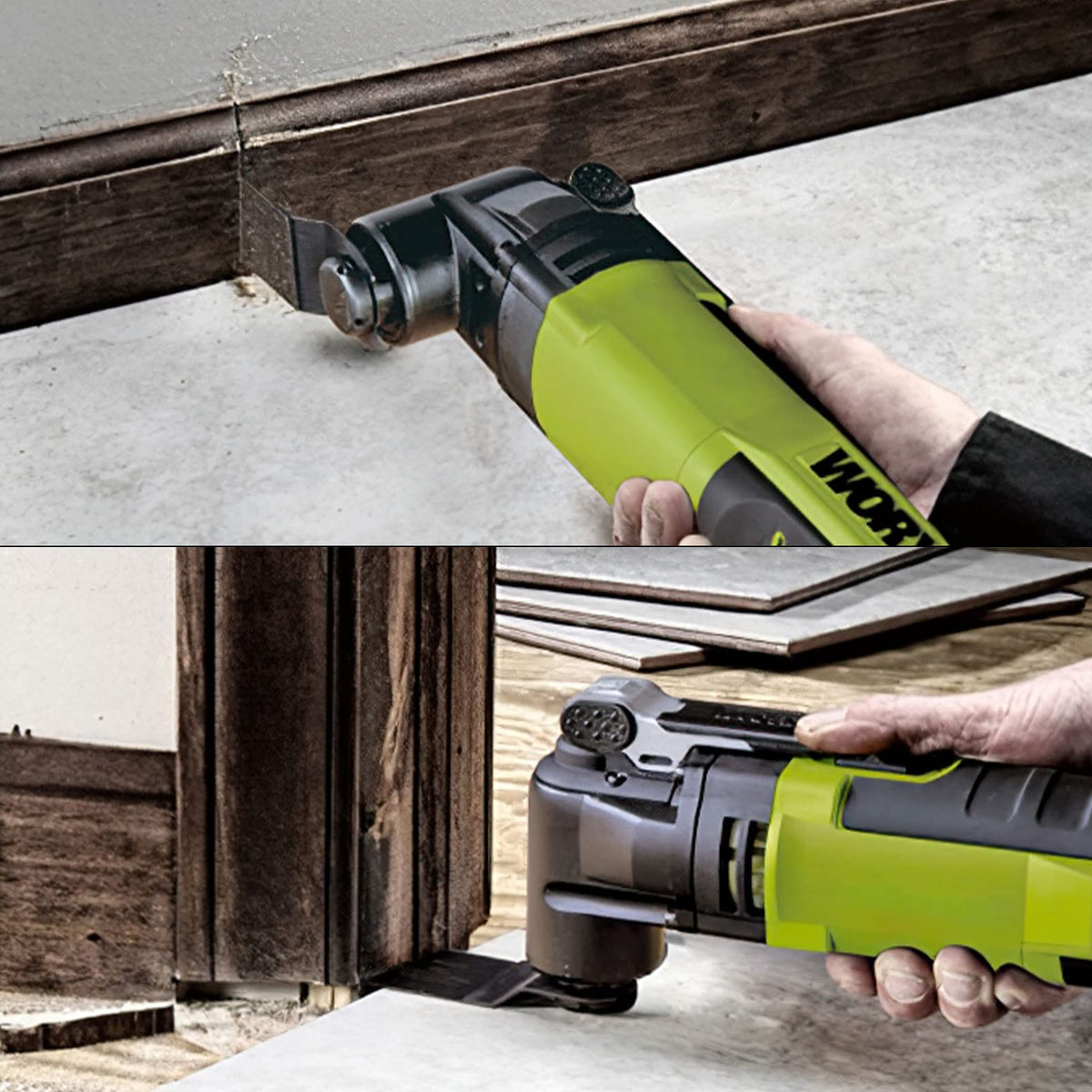 TrivdPro wood, metal, and plastic cutting demonstration image