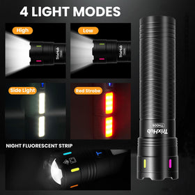 TrixHub rechargeable flashlight side view with white light for close tasks