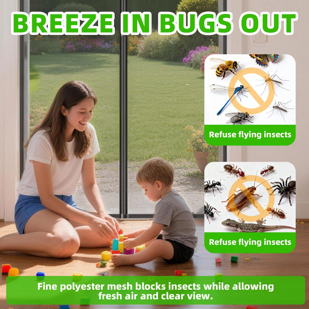 TRIZYZFON pet-friendly entry enables hands-free passage for pets and groceries.