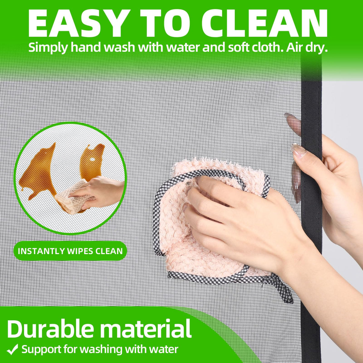 TRIZYZFON storage-ready screen door for seasonal use when not needed.