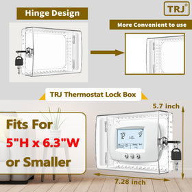 TRJ clear thermostat cover locks in place while preserving visible status readings.