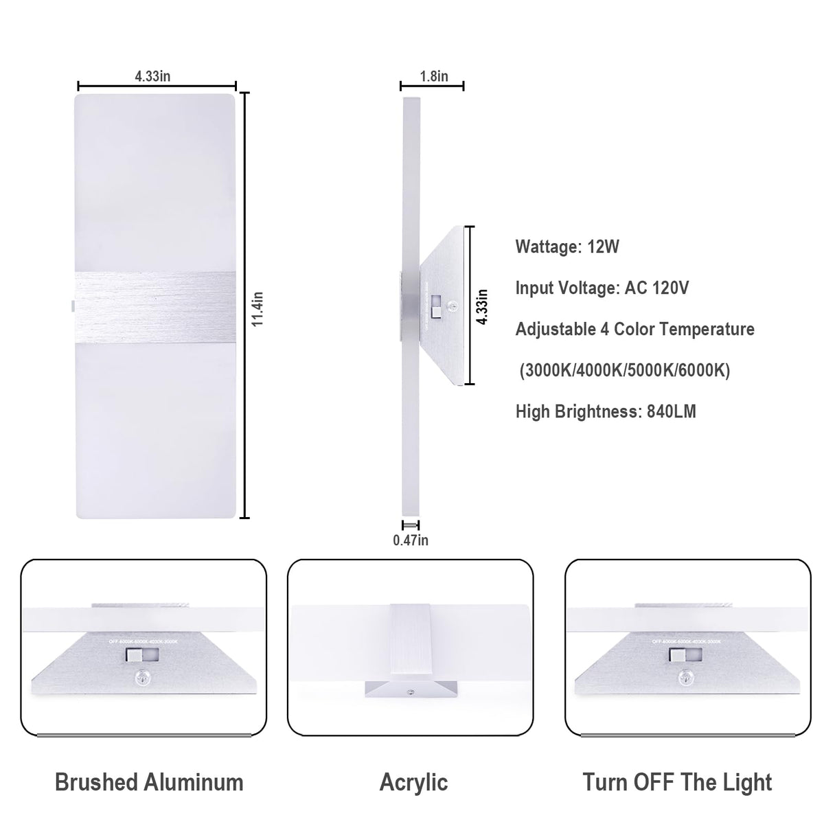 TRLIFE 90-percent dimmable compatibility supports precise brightness control.