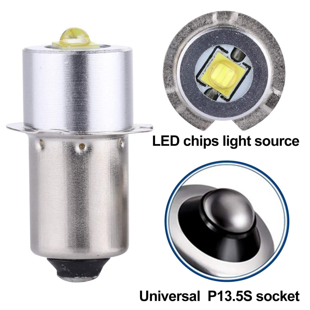 TRLIFE Maglight LED bulb 3W replacement for C and D flashlights
