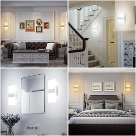 TRLIFE wall sconce mounts horizontally or vertically for flexible installation.