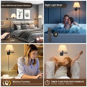 TRLIFE swing-arm design flexible lighting angles for reading or tasks.