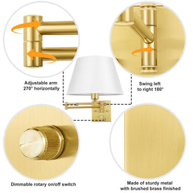 TRLIFE white fabric shade 11.8-inch creates soft ambient glow.