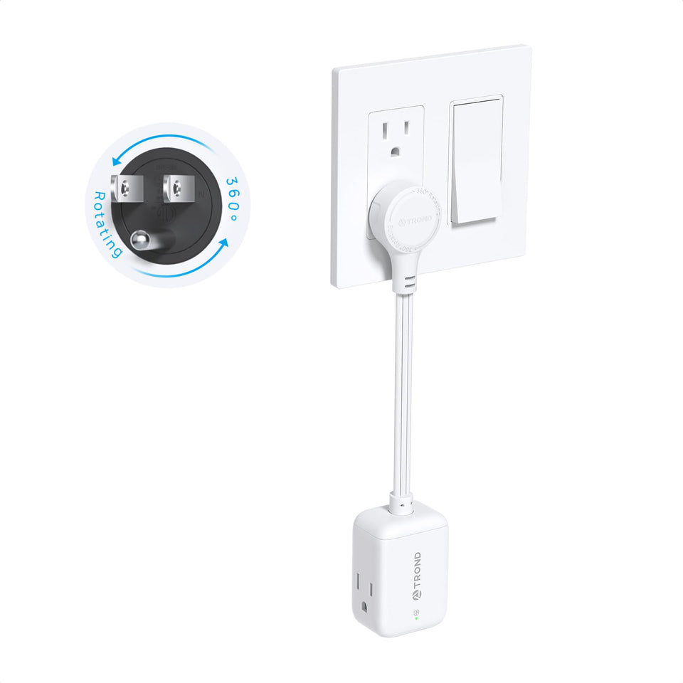 TROND 360° rotating flat plug extends access in tight spaces.