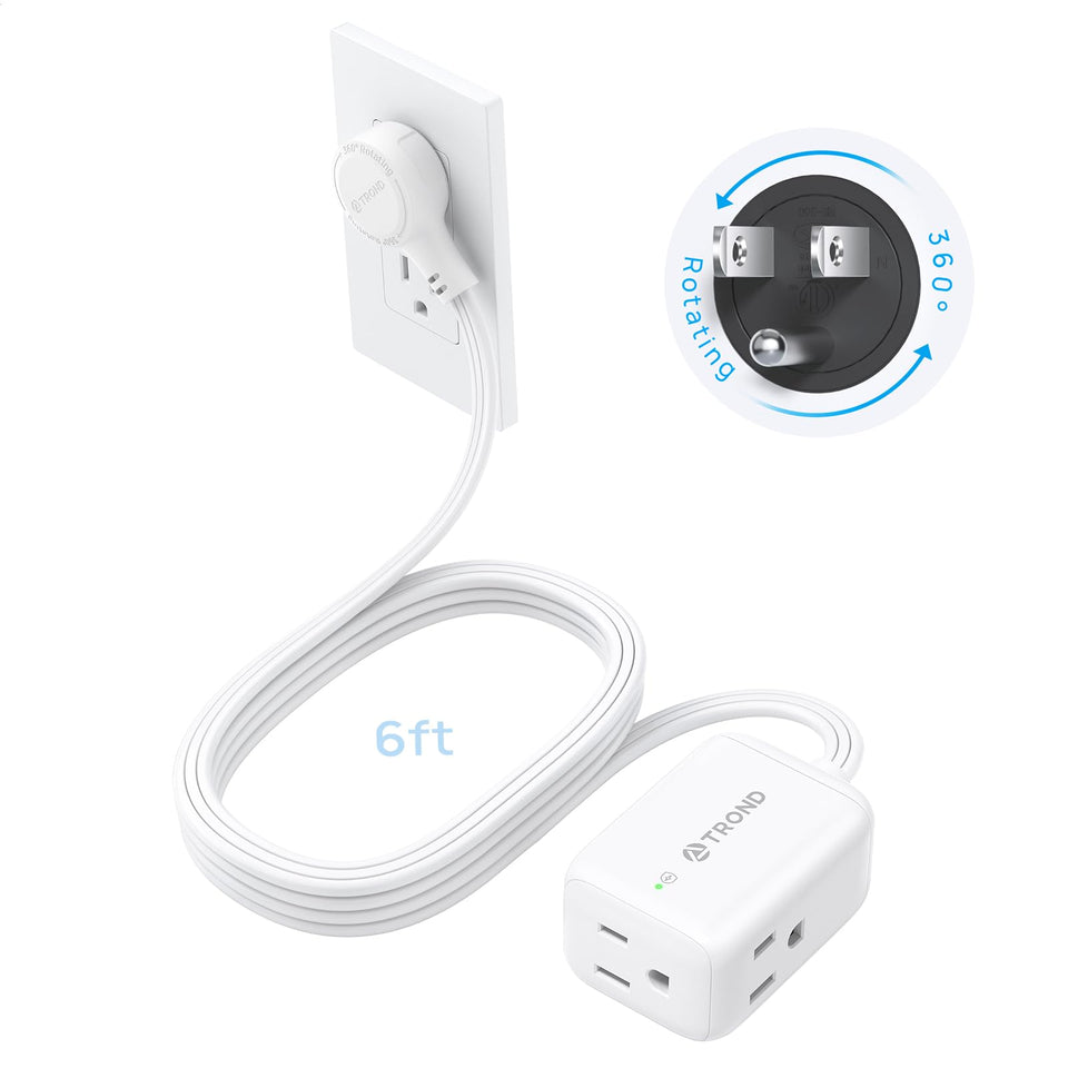TROND 360 rotating flat plug demonstrates space-saving design for tight spaces.