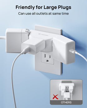 TROND compact travel plug extender fits tight spots when traveling