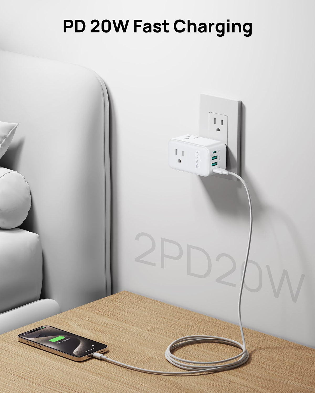 TROND cruise ship approved outlet extender designed without cords or surge protection.