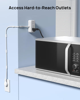 TROND compact extension cord suitable for dorms, bedrooms, and home offices.