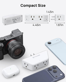 TROND dorm room and office setup uses multiple outlets