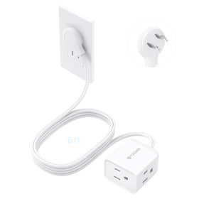 TROND indoor extension cord converting 2-prong to 3-prong for multiple devices