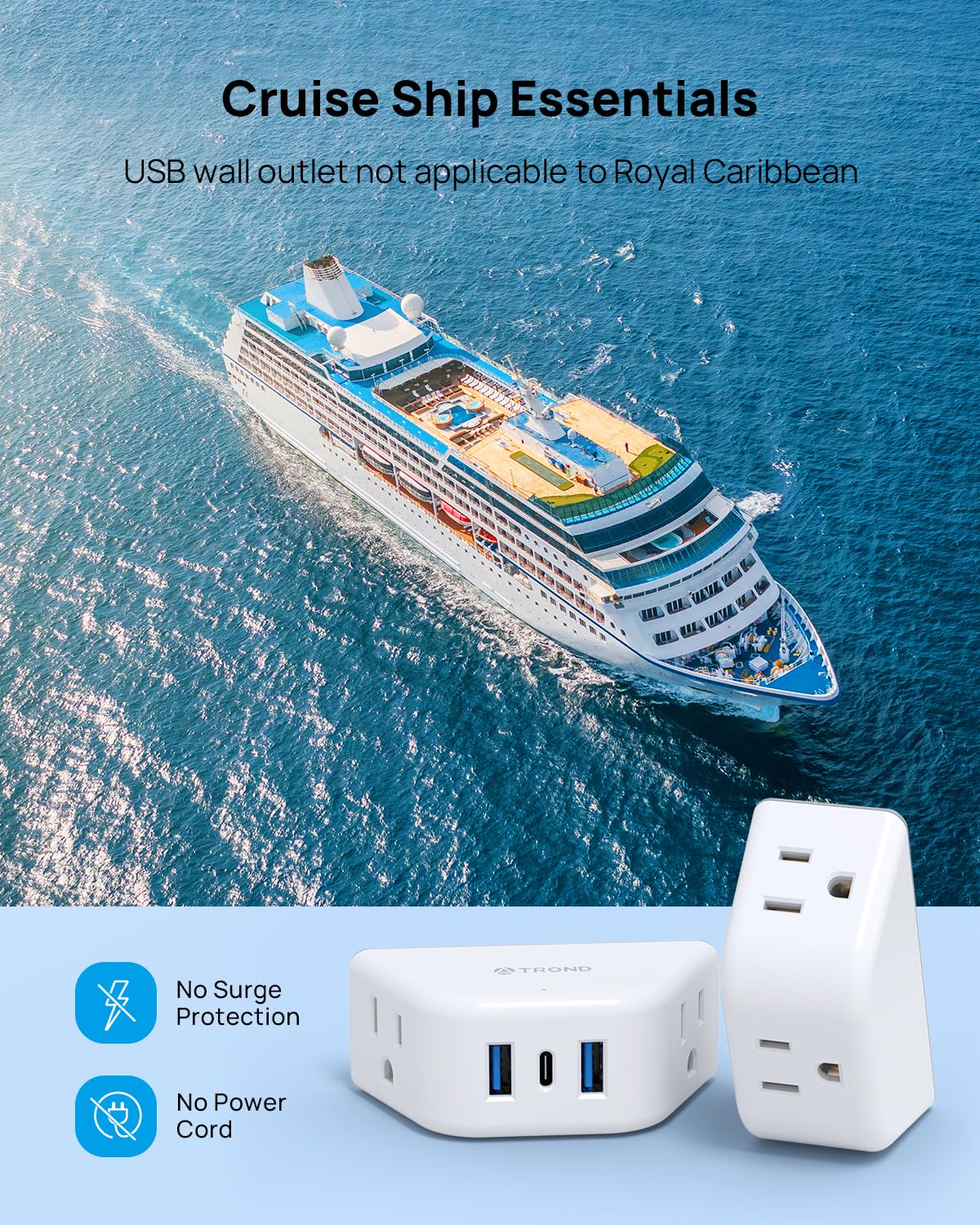 TROND multi-plug fire-resistant PC shell enhances durability and safety.