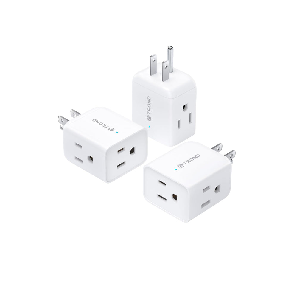 TROND multi plug wall outlet extender with three-side outlets for easy charging.