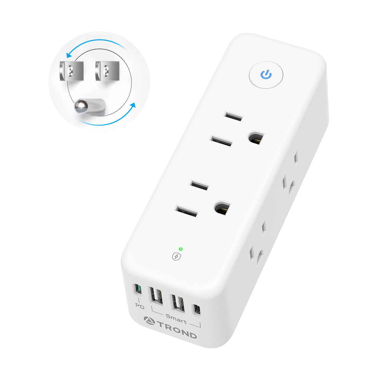 TROND 360° rotating outlet extender for flexible placement.