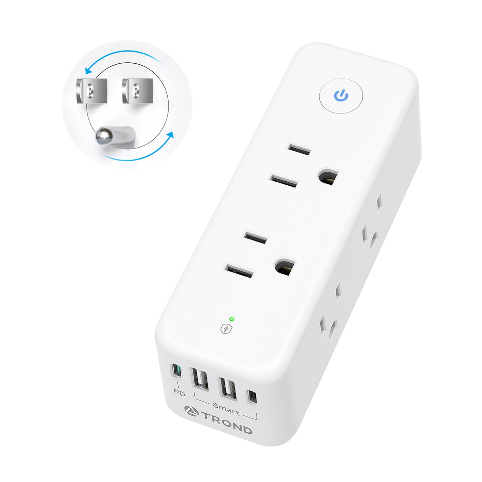 TROND 360° rotating outlet extender for flexible placement.